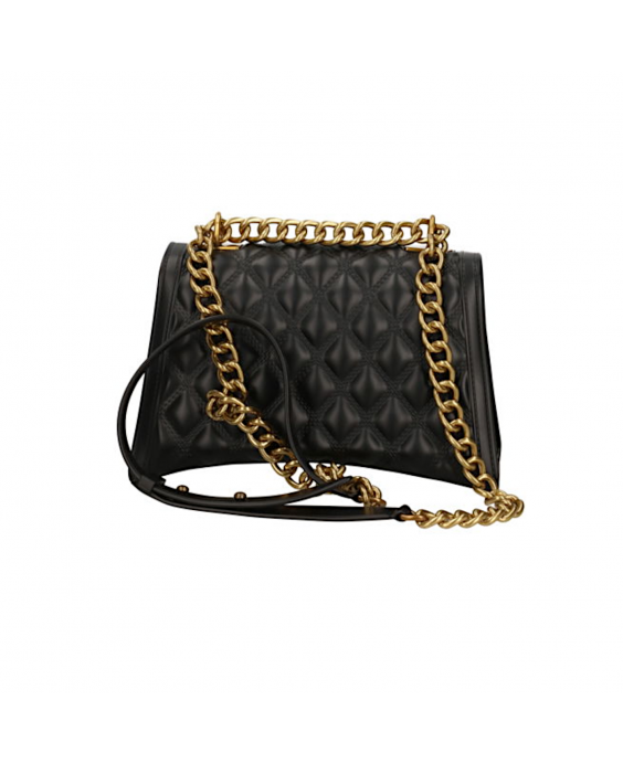 MARC ELLIS Borsa a tracolla Flat Rhombus M Donna Nero Ottone FLAT RHOMBUS M_24-BLACK-LIGHT OTTONE