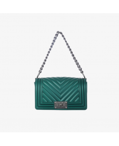 MARC ELLIS Borsa a mano Flat S Donna Verde foresta Argento satinato FLAT S_24-FOREST GREEN-SATIN CDF