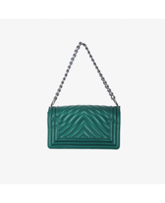 MARC ELLIS Borsa a mano Flat S Donna Verde foresta Argento satinato FLAT S_24-FOREST GREEN-SATIN CDF