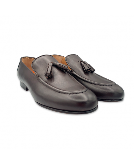 PAT CALVIN Mocassino con decorazione Uomo Marrone 1513 COW SOFTY_DK BROWN