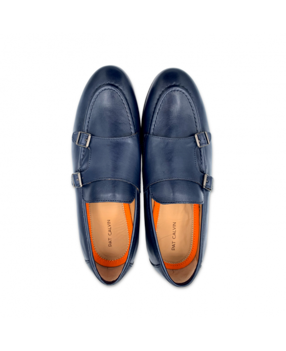 PAT CALVIN Mocassino con fibbie Uomo Blu navy 2002 COW SOFTY_NAVY