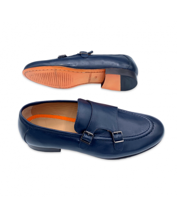 PAT CALVIN Mocassino con fibbie Uomo Blu navy 2002 COW SOFTY_NAVY