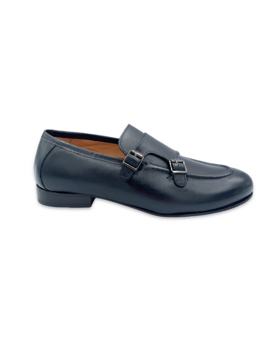 PAT CALVIN Mocassino con fibbie Uomo Nero 2002 COW SOFTY_BLACK