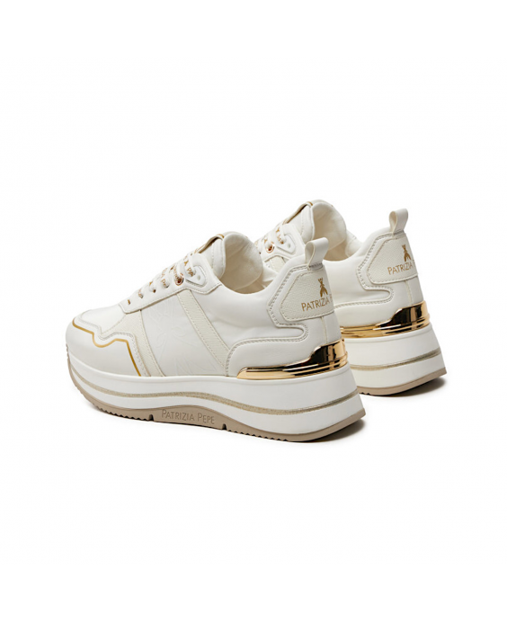 PATRIZIA PEPE Sneakers Donna Bianco Platino PJ270.27