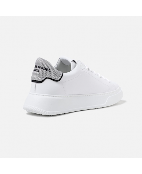 PHILIPPE MODEL Sneakers Temple Low Uomo Bianco Argento BTLU VLT1