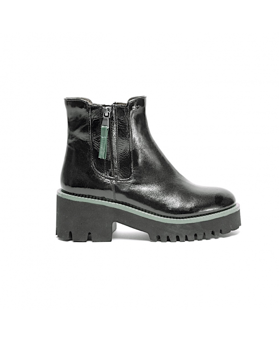 PREGUNTA Stivaletto Donna Nero Verde 2324001 002