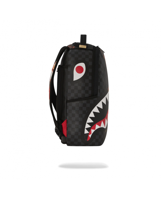 SPRAYGROUND Zaino Shark Fire Check Uomo Nero 910B6358NSZ