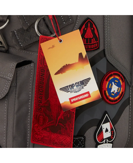 SPRAYGROUND Zaino Top Gun Patches DLX Uomo Grigio 910B6705NSZ