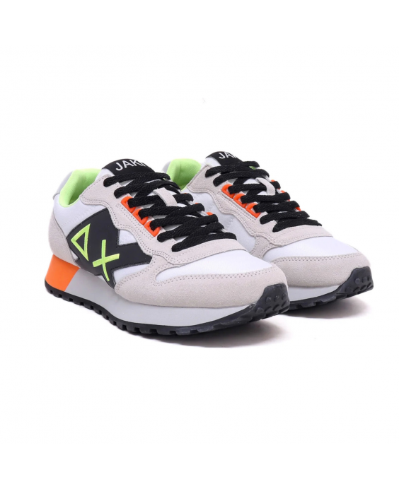 SUN68 Sneakers Jaki Fluo Uomo Bianco Z34113