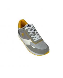 U.S. GRAND POLO Sneakers Beverly Mx Uomo Grigio Giallo GPM413900 - 4190