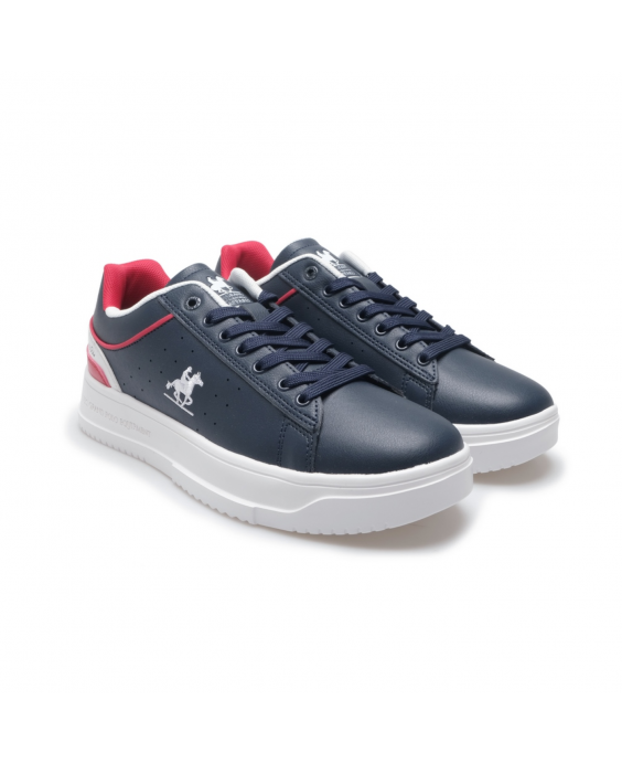 U.S. GRAND POLO Sneakers Steve Ltx Uomo Blu Rosso GPM414300 - 3252