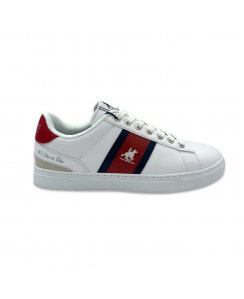 U.S. GRAND POLO Sneakers Berna Ltx Uomo Bianco Rosso GPM418115 - 1052